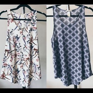 PAIR of H&M Tank Tops. Racerback, light.